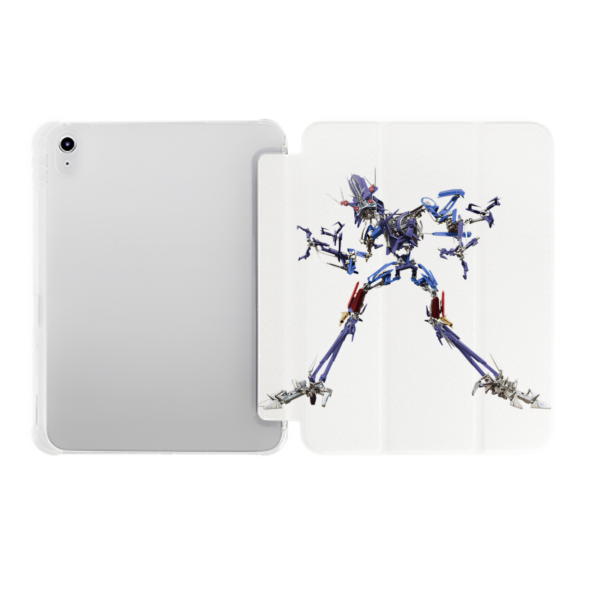 （画像用）  IPad ケース ペン収納付き 三つ折りスタンド PUレザー×シリコン 対応機種9.5/10.5/10.9インチ